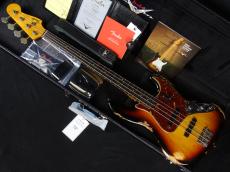 Fender Custom Shop 1961 Jazz Bass Heavy Relic Super Faded Aged 3-Color Sunburst_2