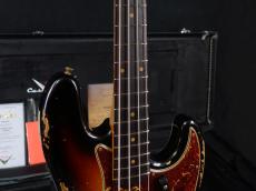 Fender Custom Shop 1961 Jazz Bass Heavy Relic Super Faded Aged 3-Color Sunburst_6