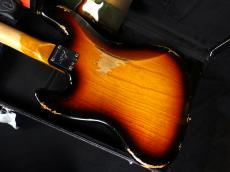 Fender Custom Shop 1961 Jazz Bass Heavy Relic Super Faded Aged 3-Color Sunburst_8