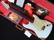 Fender Custom Shop Limited Edition 1960 Stratocaster Relic Matching Head Aged Sonic Blue_2