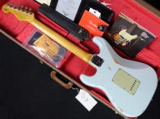 Fender Custom Shop Limited Edition 1960 Stratocaster Relic Matching Head Aged Sonic Blue_7
