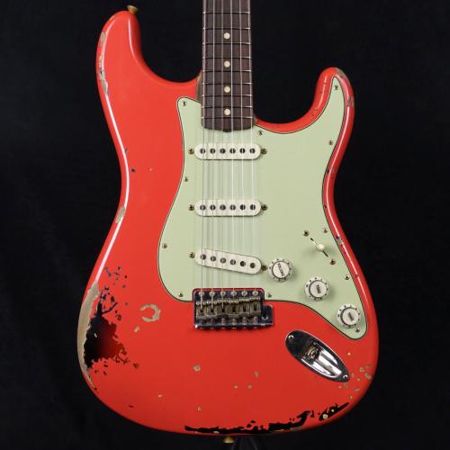Fender Custom Shop Michael Landau 1963 Stratocaster Relic Fiesta Red over 3-Color Sunburst