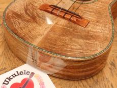 MAUI MUSIC MAUI MUSIC SALE! Deluxe Retro Curly Mango Tenor with Paua Shell Inlay #5088_7