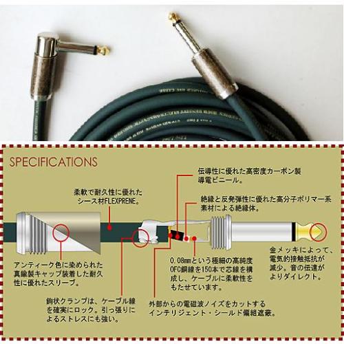 Live Line "Pure Craft" Studio Series Cable 50cm L/L 【国産ハンドメイド】【ギター/ベース用】【オンラインストア限定】