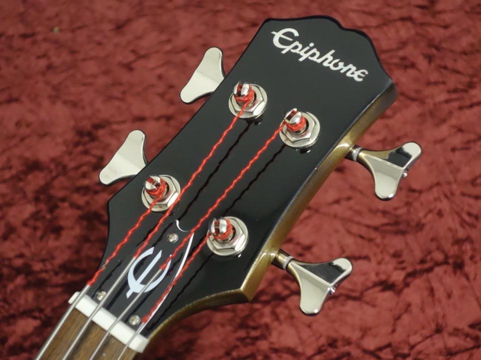 【メンテ済】EpiphoneEMBASSYエピフォンエレキベースアルニコ5 Epiphone Embassy Bass Smoked Almond Metallic #22082354718