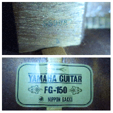 YAMAHA FG-150 / Light Green Label・Spruce Top・Mahogany Side and Back・YAMAHA Square Logo・釣鐘 Rod Cover・5mm position Mark・Birch wood end pin・Tortoise Color Pick guard【With Hard Case】 1966年～1967年製_16