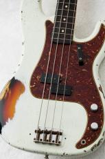Fender Custom Shop 1960 Precision Bass Heavy Relic Olympic White on 3 Color Sunburst 【2020年製・USED】【4.06kg】_2