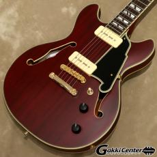 D'Angelico Deluxe Series Deluxe Mini DC P-90, Satin Trans Wine