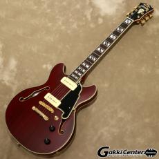 D'Angelico Deluxe Series Deluxe Mini DC P-90, Satin Trans Wine_2