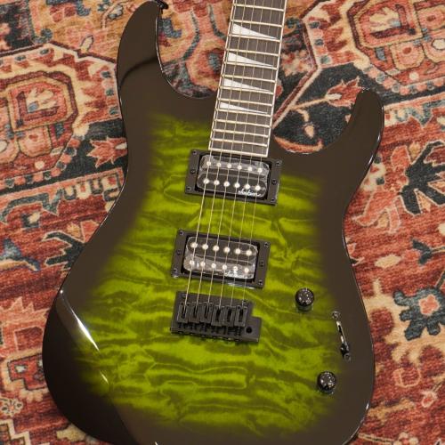 Jackson JS Series Dinky JS20 DKQ 2PT, Amaranth Fingerboard, Transparent Green Burst 【特価】