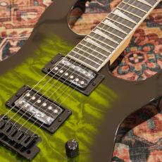 Jackson JS Series Dinky JS20 DKQ 2PT, Amaranth Fingerboard, Transparent Green Burst 【特価】_4