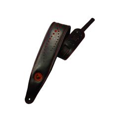 ERGOSTRAPS GALAXY 4″-Black / Red- Guitar Strap【Made In Chile】【ハンドメイド】【ストラップ】