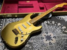 Fender Custom Shop Limited Edition 1955 Stratocaster Bone Tone / HLE Gold Aged Relic_3
