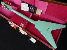 Gibson Custom Shop 1958 Korina Flying V Reissue VOS Kerry Green White Pickguard GH_7