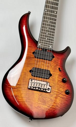 Sterling by MUSIC MAN 【新品特価!】【7-STRING】SBMM MAJ270XFM-BOB Blood Orange Burst Flame Top #240309752【3.04㎏】