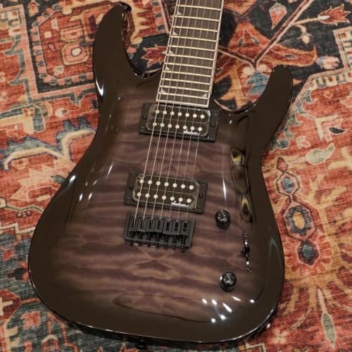 Jackson JS Series Dinky Arch Top JS22Q-7 DKA HT, Amaranth Fingerboard, Transparent Black Burst 【特価】