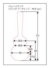 bam hightech acoustic 8006XLC ハイテック 17インチ アーチトップ カーボンブラック《ギター用ハードケース》_2