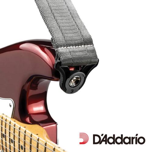 PLANET WAVES by D'Addario Auto Lock Guitar Strap -Metal Grey- │ ギターストラップ