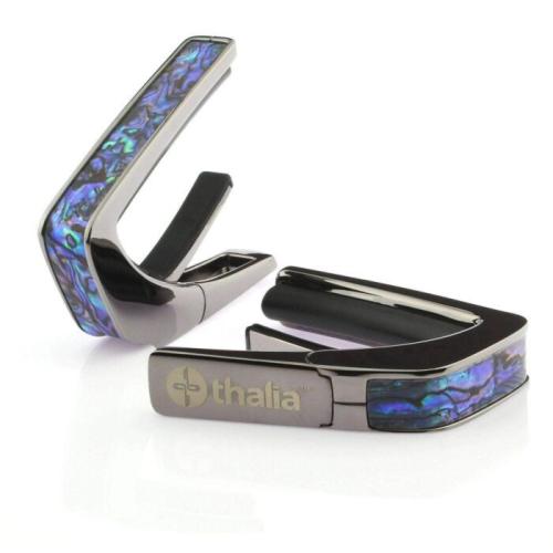 Thalia Capo Exotic Shell BLUE ABALONE -Black Chrome- │ ギター用カポタスト【オンラインストア限定】