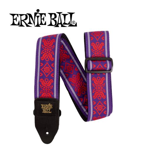ERNIE BALL Royal Flush Red Jacquard Strap │ ギターストラップ
