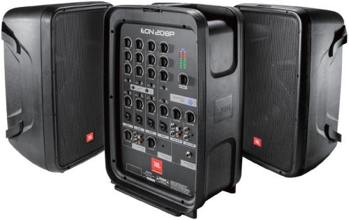 JBL EON208P 【ポータブルPAシステム】【AKGマイク付属】【150W+150W】【オンラインストア限定】