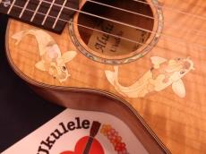 Alulu 閉店SALE! Carp (鯉)Inlay Solid Curly Maple Concert Ukulele #5477_9