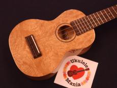 Pono Deluxe Gloss Finish Solid Curly Mango MGSD Soprano Ukulele #5403