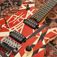 EVH Limited Edition Wolfgang Special Striped Series, Ebony Fingerboard, Red, Black, and White, Aged_4