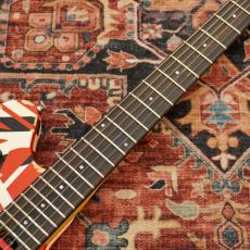 EVH Limited Edition Wolfgang Special Striped Series, Ebony Fingerboard, Red, Black, and White, Aged_5