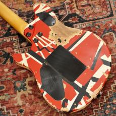 EVH Limited Edition Wolfgang Special Striped Series, Ebony Fingerboard, Red, Black, and White, Aged_8