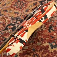 EVH Limited Edition Wolfgang Special Striped Series, Ebony Fingerboard, Red, Black, and White, Aged_10