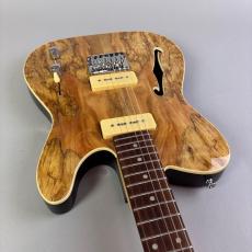 MICHAEL KELLY Ele Gtr 59 F holes thin lineP-90s Spalted Maple_9