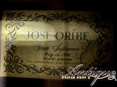 Jose Oribe [ホセ・オリベ] Gran Suprema 1995 Natural /French Polished Shellac & Catalyzed Varnish /Western Redcedar, Cocobolo Rosewood, Genuine-Mahogany 646mm "No-Crack & Case Candy"_10