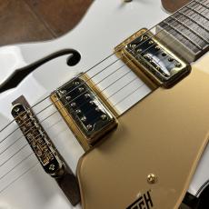 Gretsch G5422TG Electromatic Classic Hollow Body Double-Cut with Bigsby and Gold Hardware Snowcrest White_4