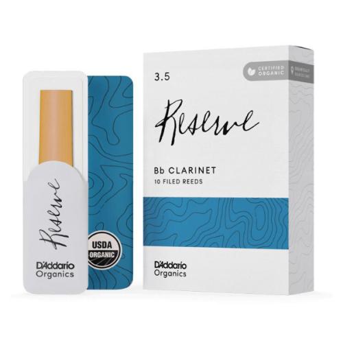 D'Addario Woodwinds/RICO ORGANIC RESERVE リード B♭クラリネット用 【ファイルド】 【硬さ:3.5】 【10枚入り】オーガニック レゼ