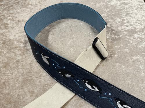 Grande uomo L-Slide Strap 空飛ぶペンギン【Navy×Lite blue】
