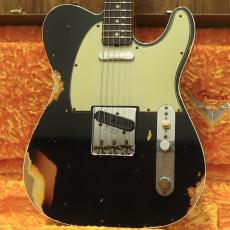 Fender Custom Shop 1960 Telecaster Custom Heavy Relic Aged Black Over Chocolate 3-Tone Sunburst