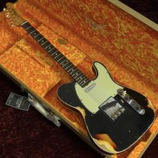 Fender Custom Shop 1960 Telecaster Custom Heavy Relic Aged Black Over Chocolate 3-Tone Sunburst_2