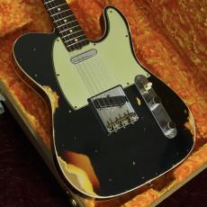 Fender Custom Shop 1960 Telecaster Custom Heavy Relic Aged Black Over Chocolate 3-Tone Sunburst_4
