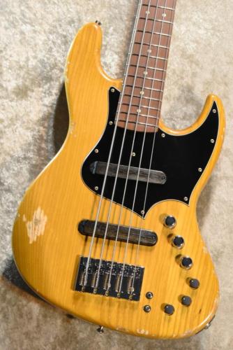 XOTiC XJ-1T 5st Ash RM-Neck RM-FB -Vintage Natural -Lacquer M-Aged- #3801【4.62kg】【5弦】