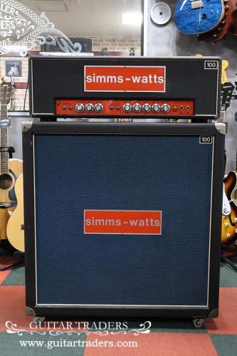 Simms-Watts 1970's 100 MK2 Head with 4x12 Cabinet Stack Set