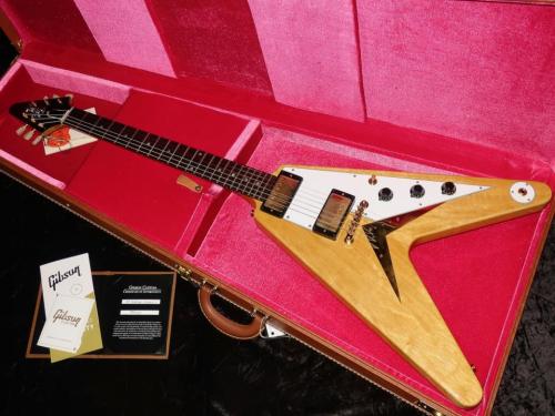 Gibson Custom Shop 1958 Korina Flying V Reissue "White Pickguard" VOS : Natural