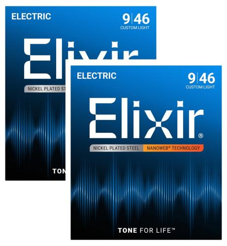 Elixir NANOWEB CUSTOM LIGHT #12027 2pack【09-46/エレキギター弦/2個セット】