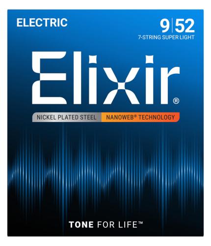Elixir NANOWEB SUPER LIGHT (7弦用)  #12007【09-52/エレキギター弦/7弦用】