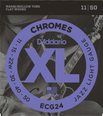 D'addario ECG24 CHROMES Jazz Light 11-50 フラットワウンド弦