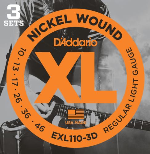 D'addario EXL110 Regular Light 3Set