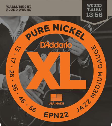 D'addario EPN22 PURE NICKEL Jazz Medium 12-51 エレキギター弦