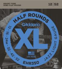 D'addario EHR350 HALF ROUND Jazz Light 12-52 ハーフラウンド弦