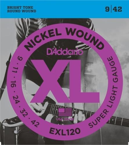 D'addario EXL120 9-42 SuperLightゲージ