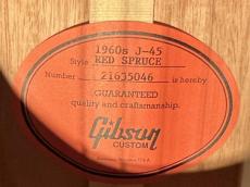 Gibson 【NEW】  Dealer Select Custom Shop 1960s J-45 Ebony Red Spruce #21635046 【試奏動画あり】 _10